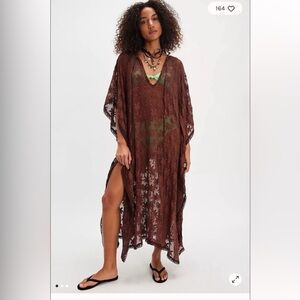 New Free People Get Away Kaftan in Chocolate